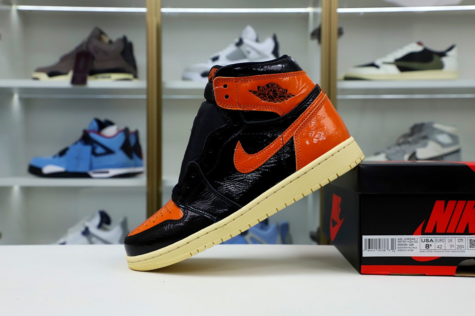 Kimi kick AIR JORDAN 1 RETRO HIGH OG 'SHATTERED BACKBOARD 3.0'