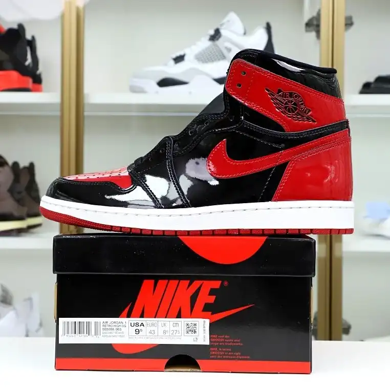 Kimi kick AIR JORDAN 1 HIGH OG BRED PATENT