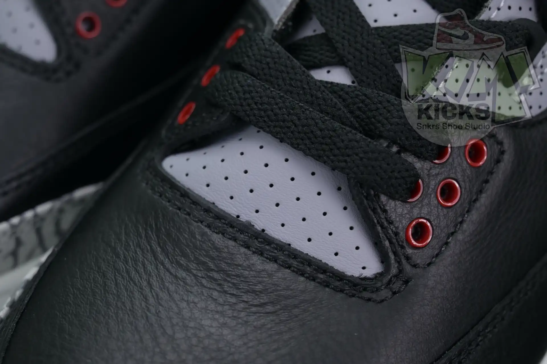 Rep Kimikick Air Jordan 3“Black Cement Reimagined”