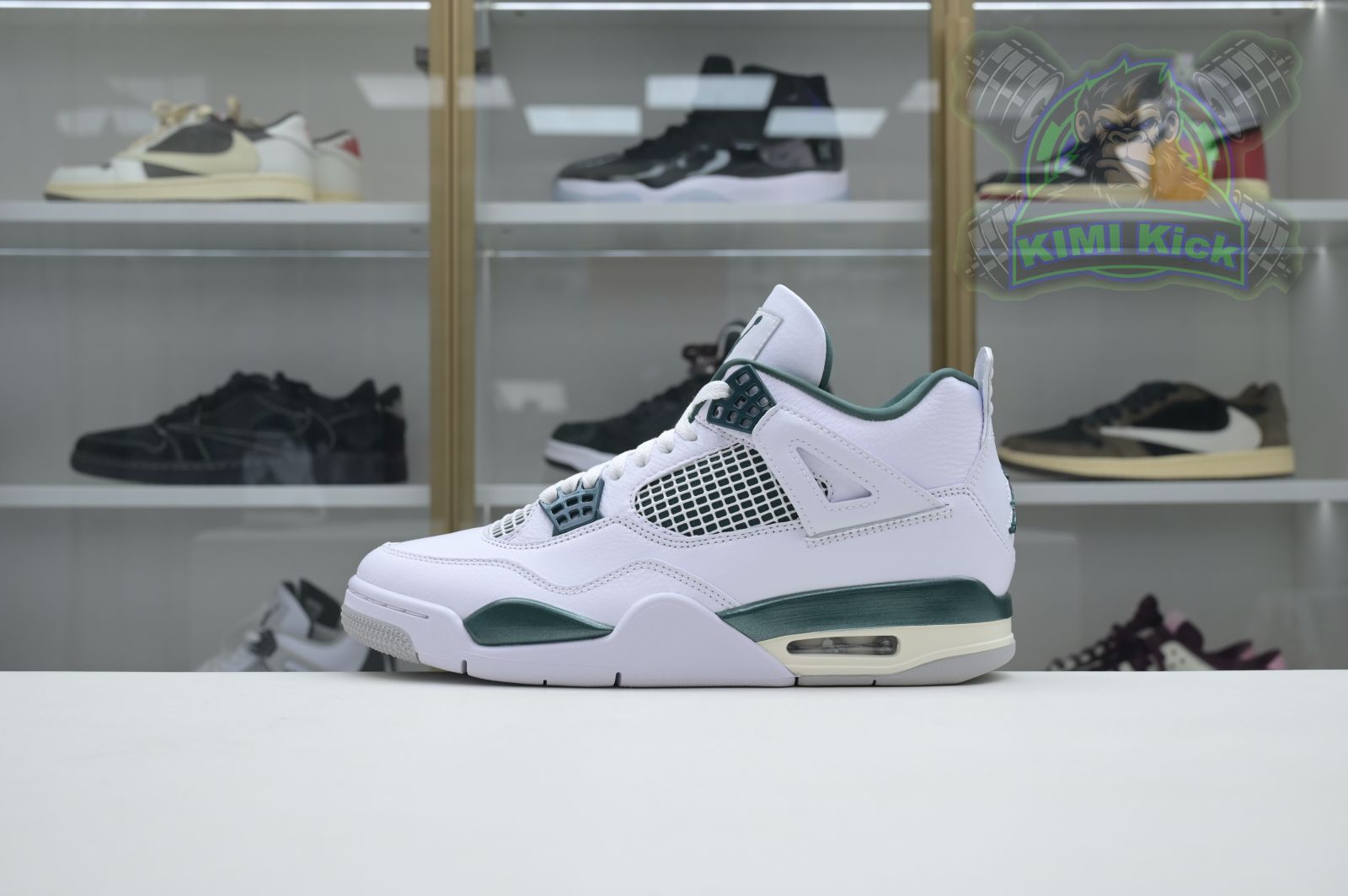 Kimi kick Air Jordan 4 Oxidized Green