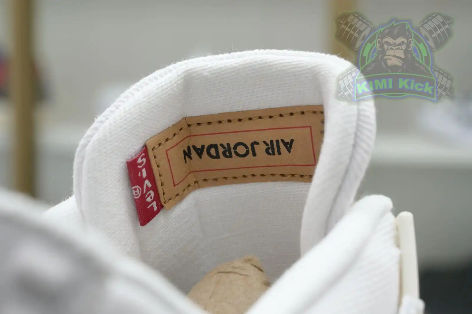 Kimikick Jordan Air Jordan 4 levis white (levis tag)