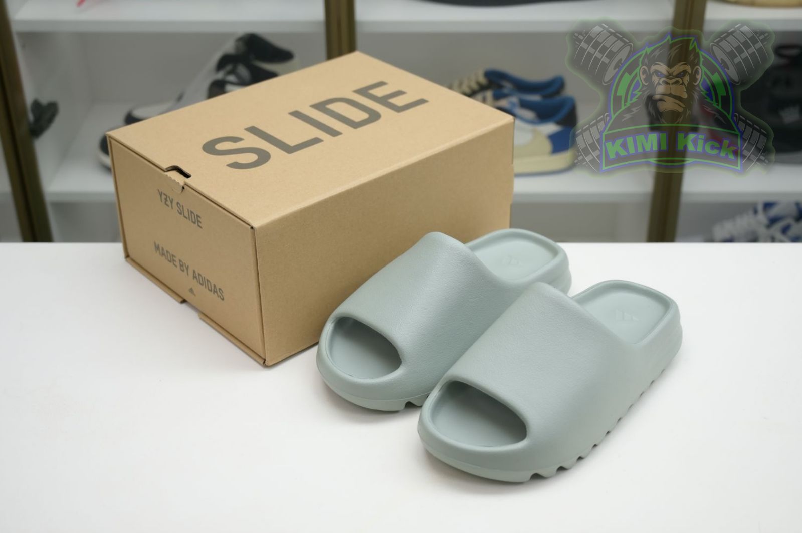 Kimi kick adidas originals Yeezy Slide Salt