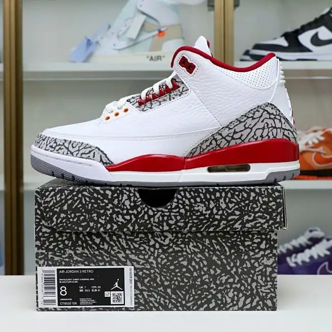 Kimikick Air Jordan 3 Retro  Cardinal Red(CT8532-126）