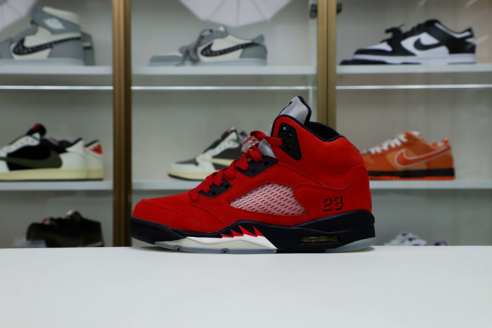 Kimi kick AIR JORDAN 5 RETRO RAGING BULL RED SUEDE