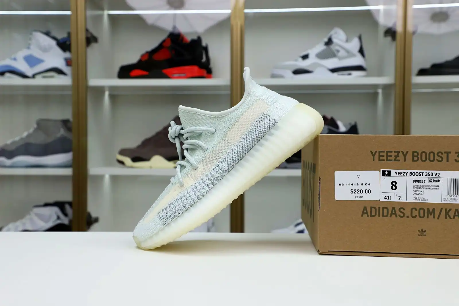 Kimikick YEEZY BOOST 350 V2 'CLOUD WHITE REFLECTIVE'