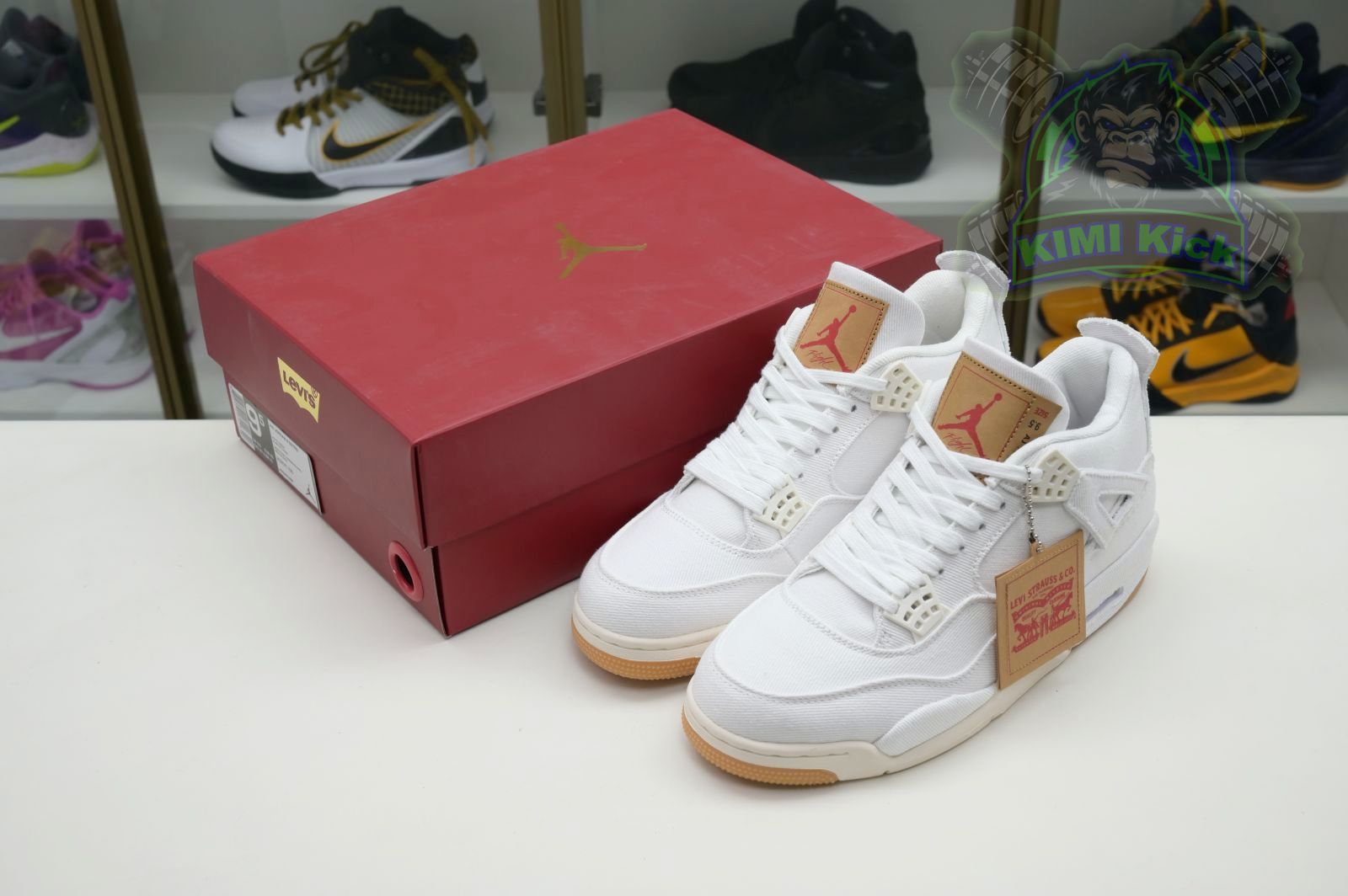 Kimi kick Jordan Air Jordan 4 levis white (levis tag)