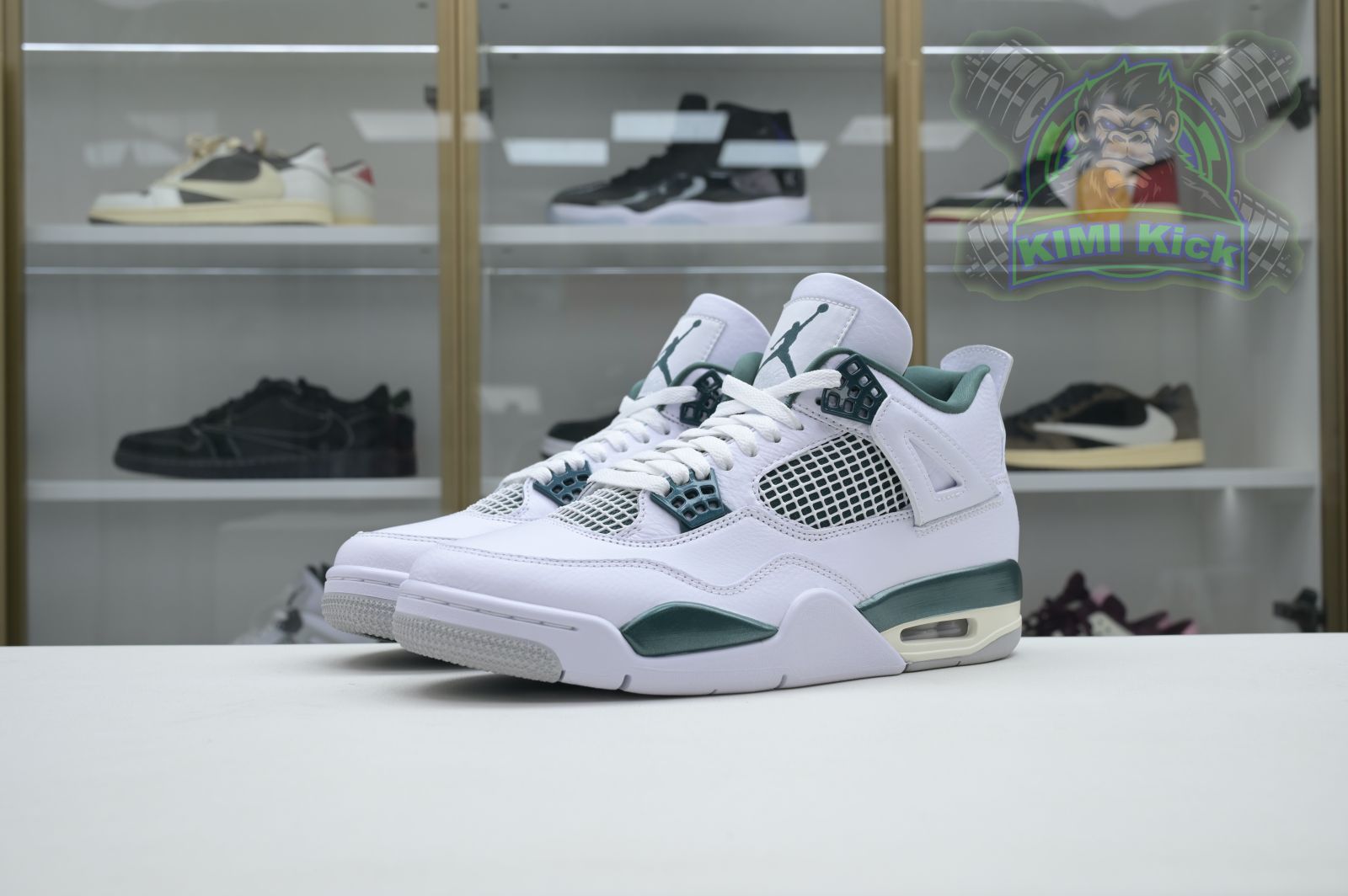 Kimi kick Air Jordan 4 Oxidized Green