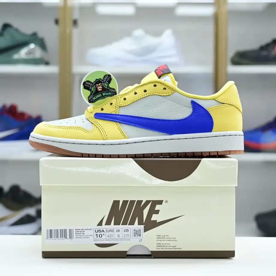 Kimikick Travis Scott x Jordan Air Jordan 1Low Canary