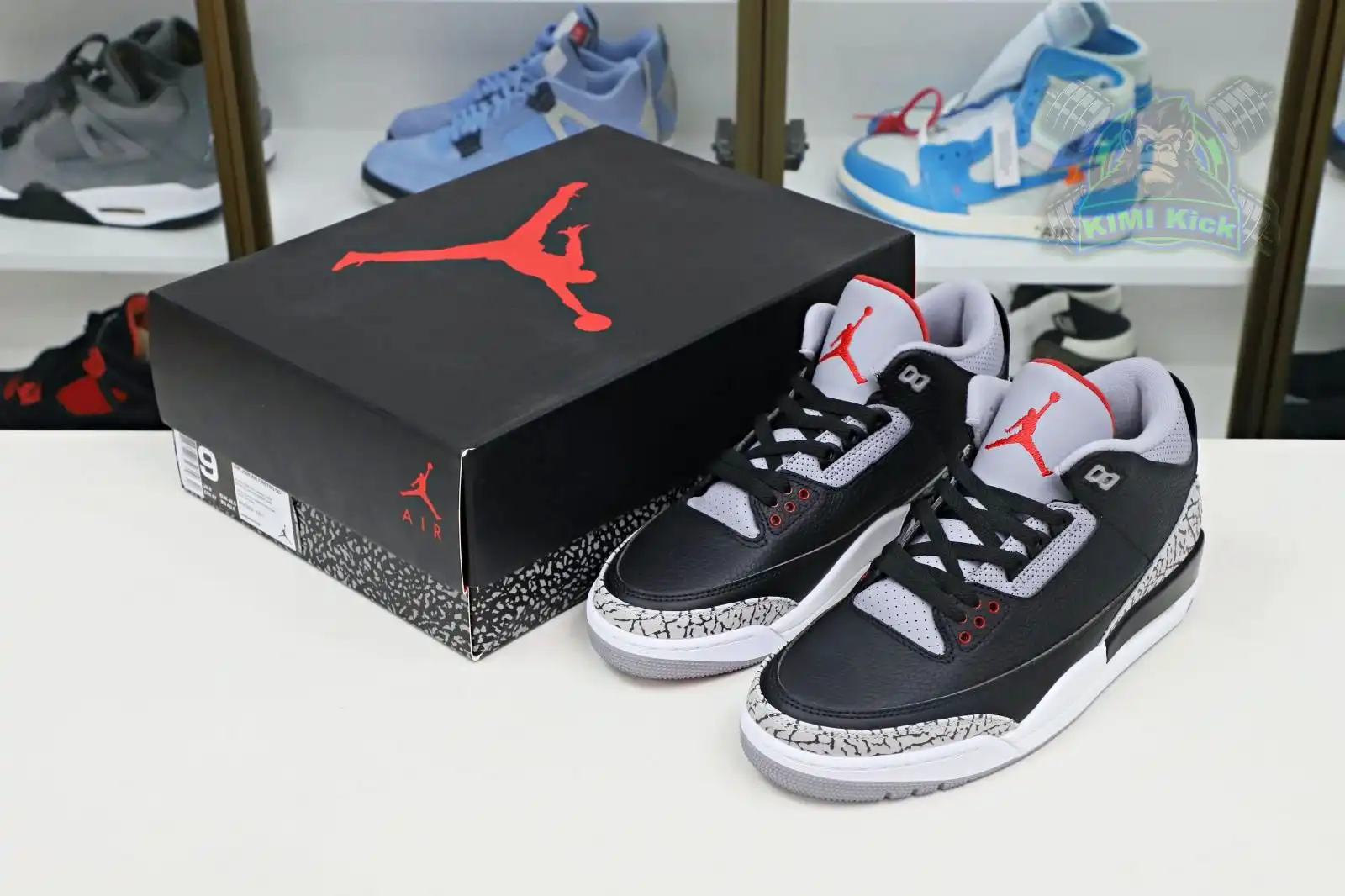 Kimikick Jordan Air Jordan 3 retro blackcement  2018（854262-001）