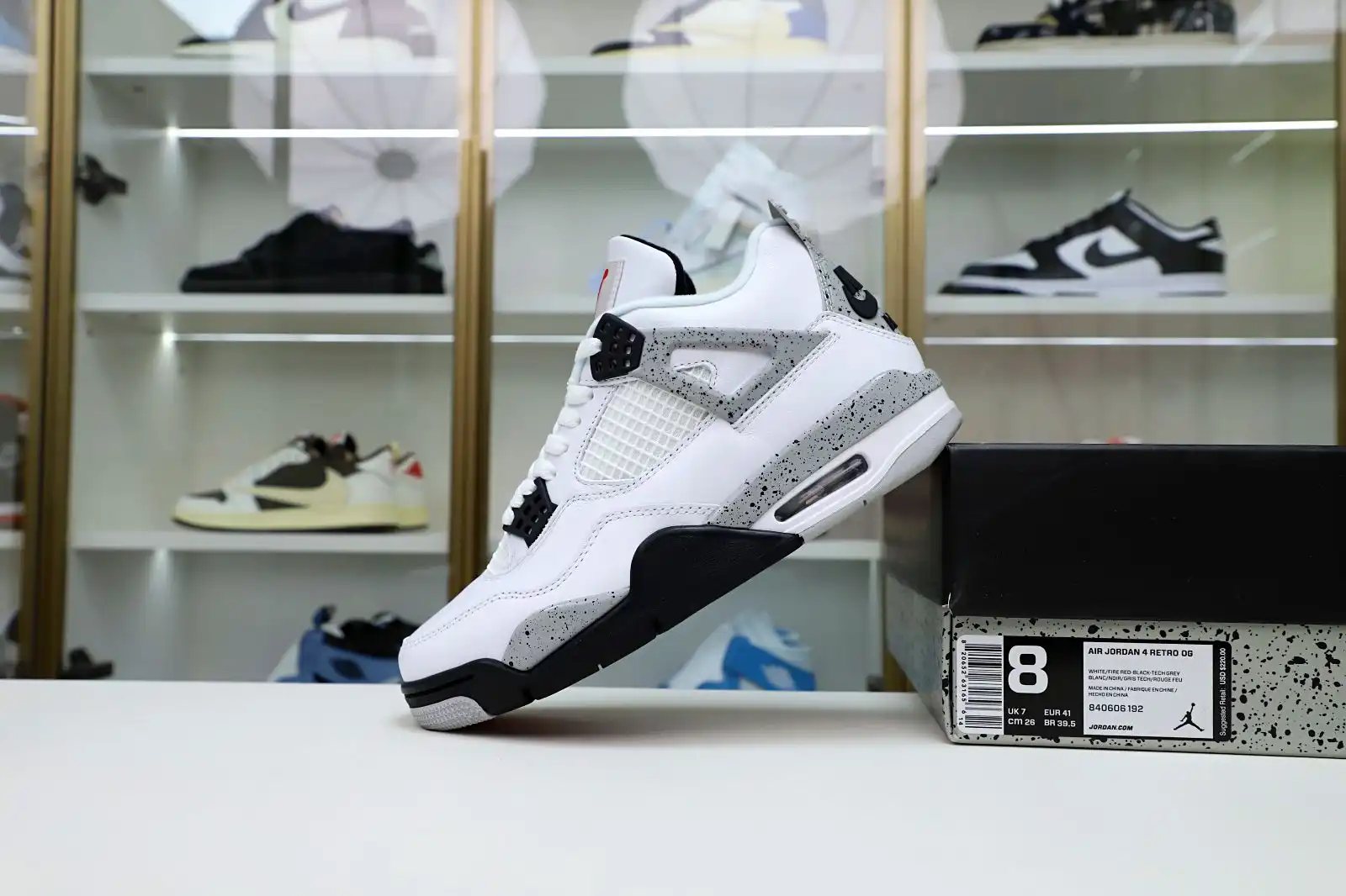 Kimikick Air Jordan 4 Retro White Cement