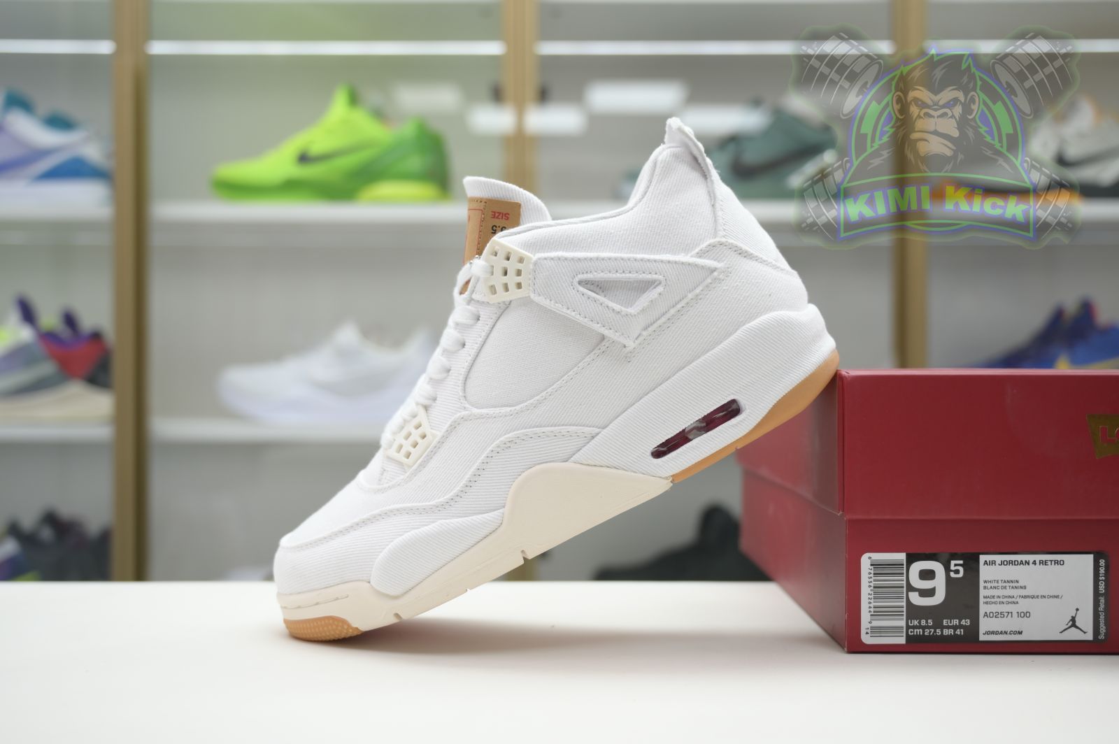 Kimi kick Jordan Air Jordan 4 levis white (levis tag)