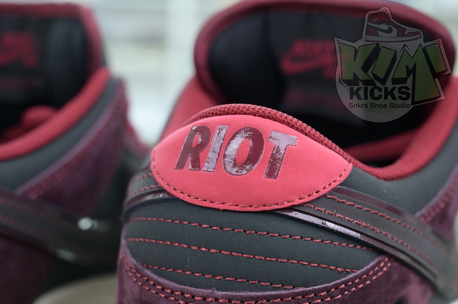 Kimi kick RIOT Skateshop x Nike SB Dunk Low