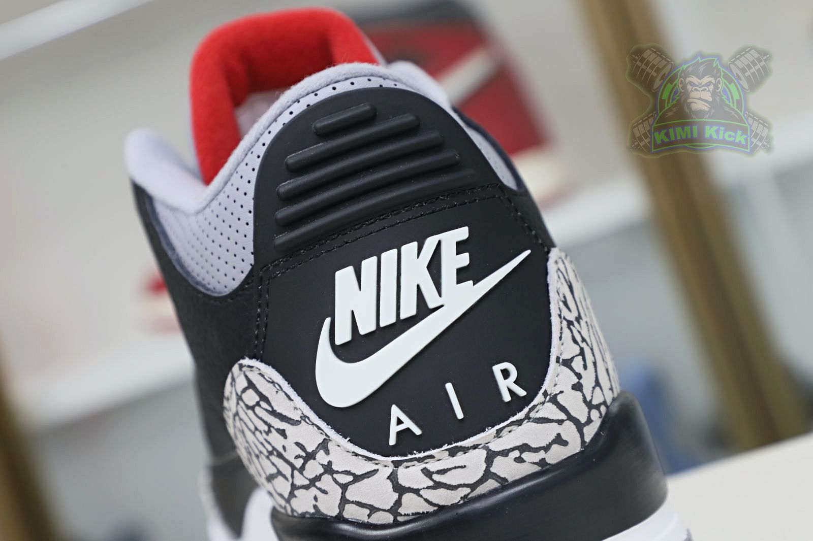 Kimi kick Jordan Air Jordan 3 retro blackcement  2018（854262-001）