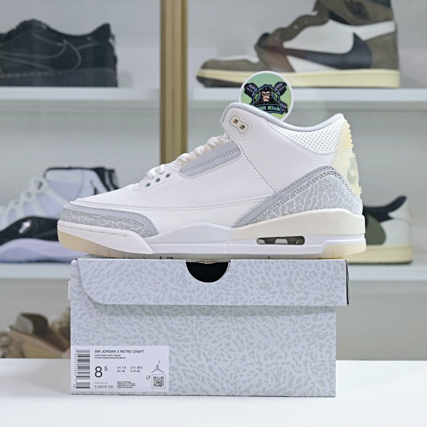 Kimi kick Air Jordan 3 Craft“Ivory”