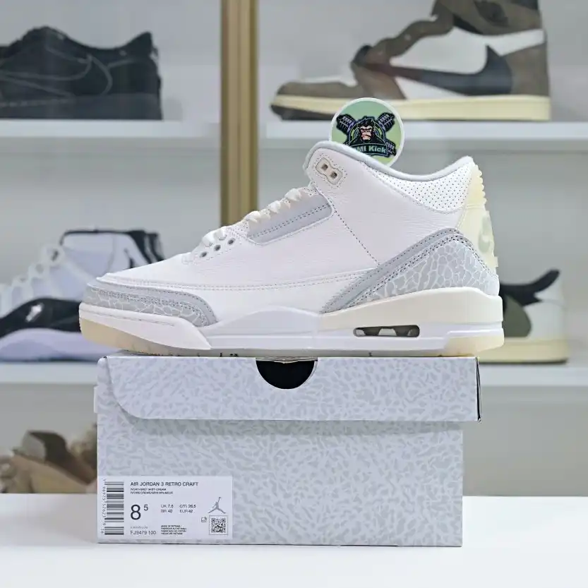 Kimikick Air Jordan 3 Craft“Ivory”