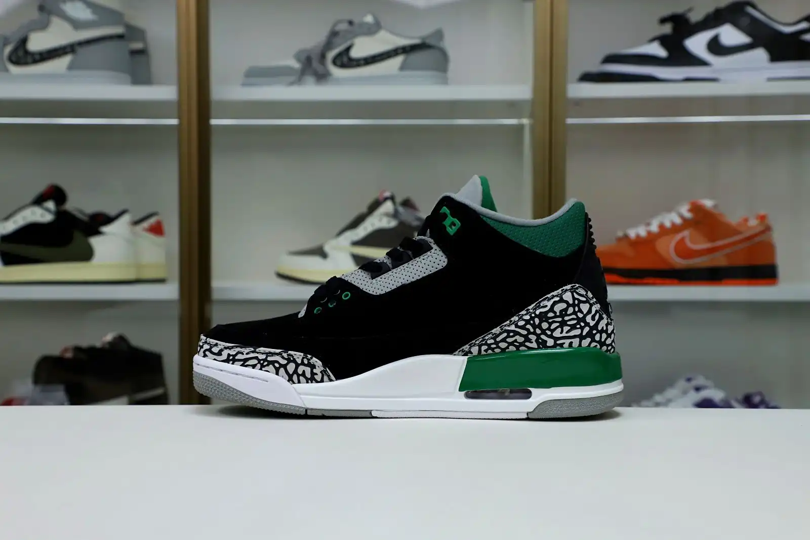 Cheap Kimikick AIR JORDAN 3 PINE GREEN