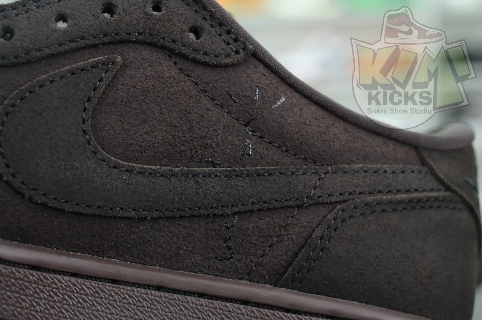 Kimikick Travis Scott x Jordan Air Jordan 1 Low OG“Velvet Brown”