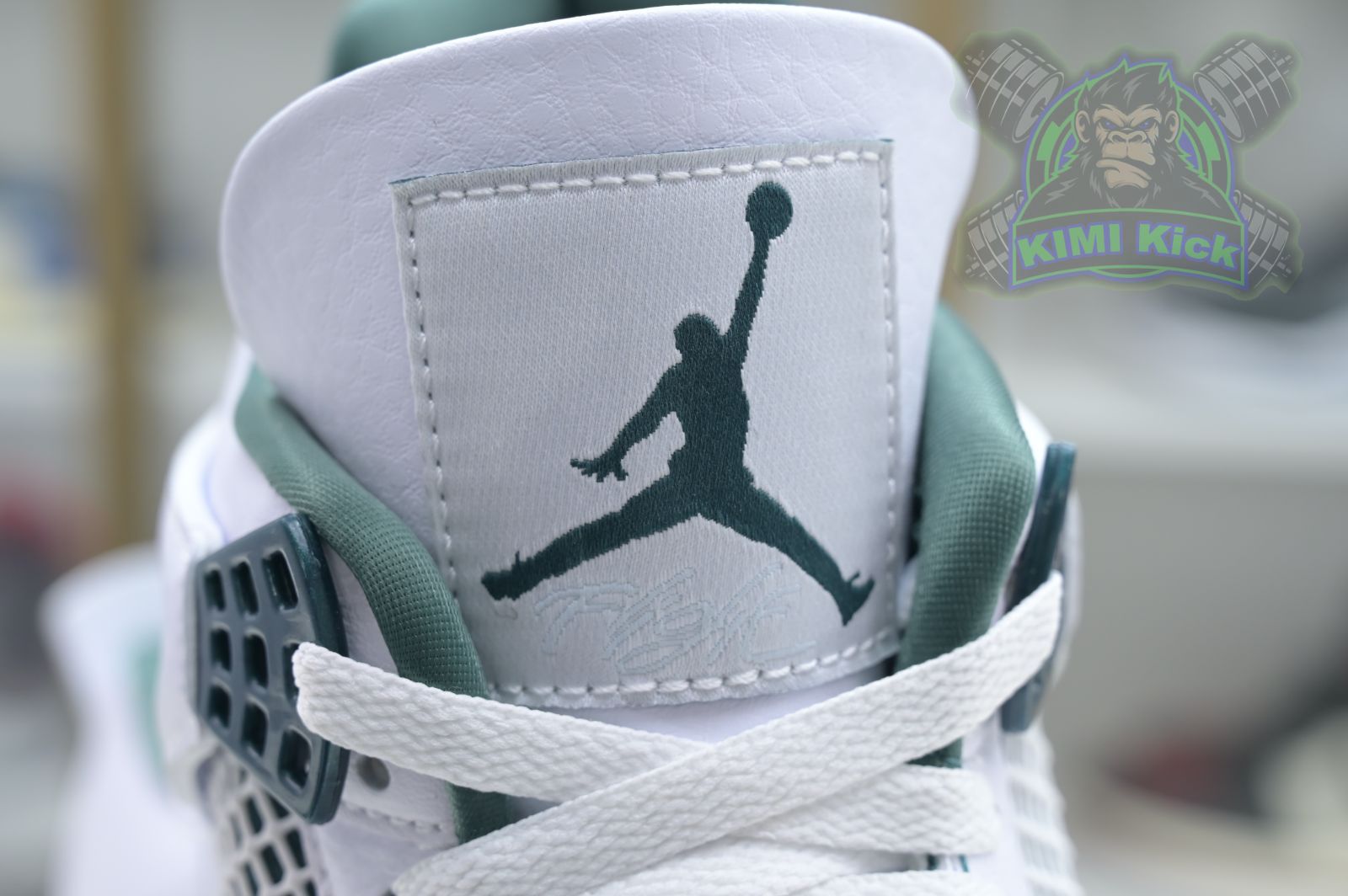 Kimi kick Air Jordan 4 Oxidized Green