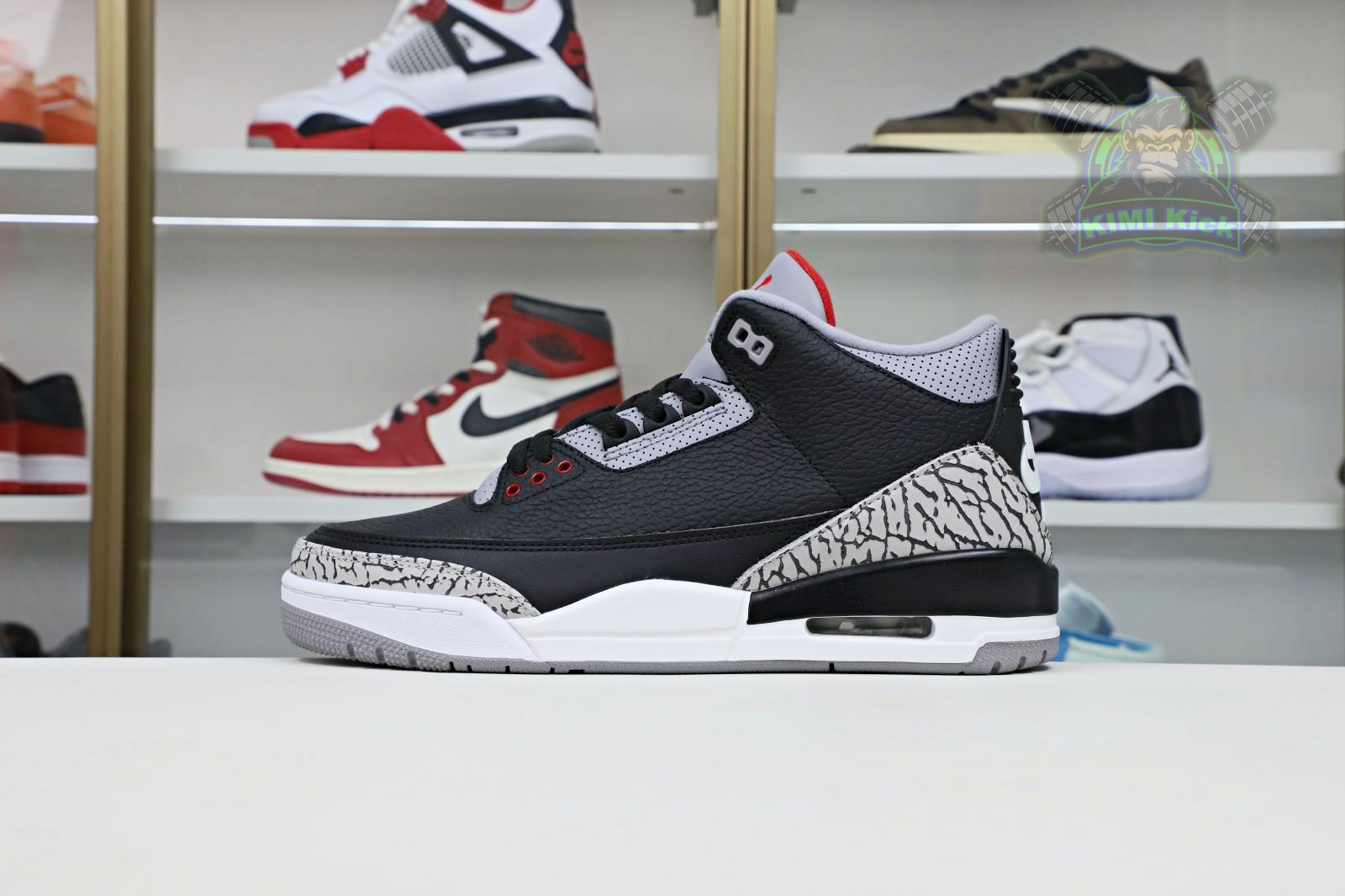 Kimi kick Jordan Air Jordan 3 retro blackcement  2018（854262-001）