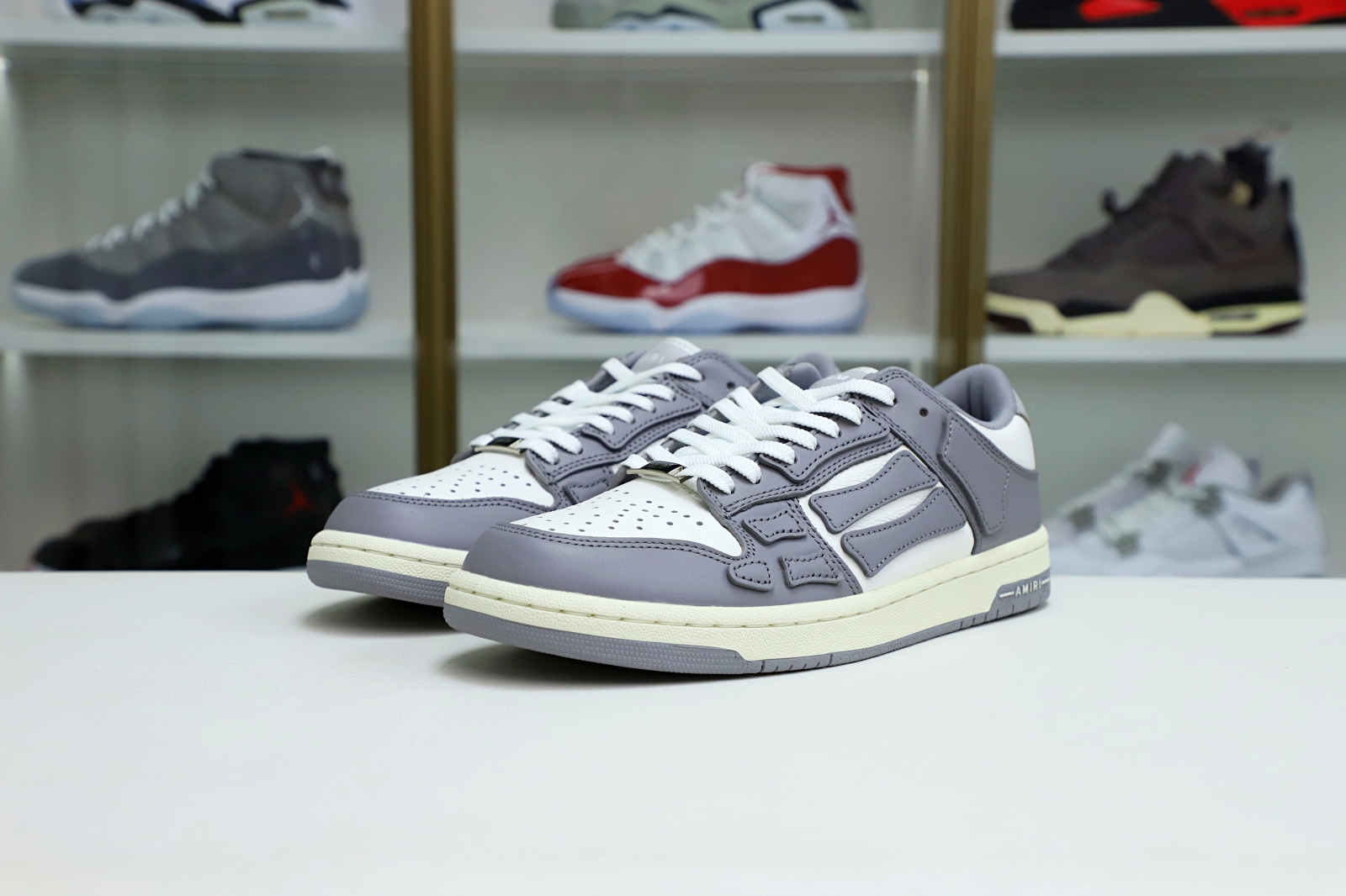 Kimi kick AMIRI LEATHER SKEL LOW