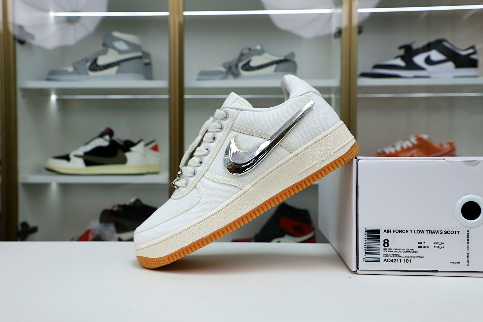 Kimi kick TRAVIS SCOTT X AIR FORCE 1 'SAIL'