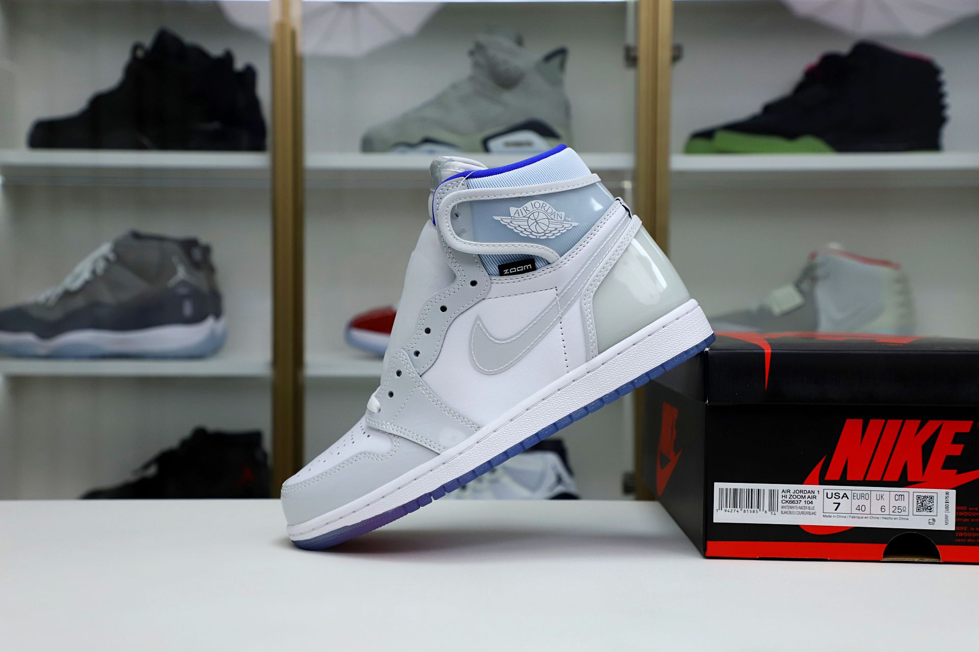 Kimi kick AIR JORDAN 1 HIGH ZOOM 'RACER BLUE'