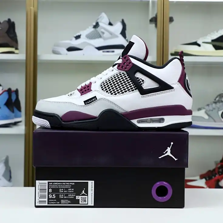 Kimikick AIR JORDAN PARIS SAINT-GERMAIN X AIR JORDAN 4 RETRO 'BORDEAUX'