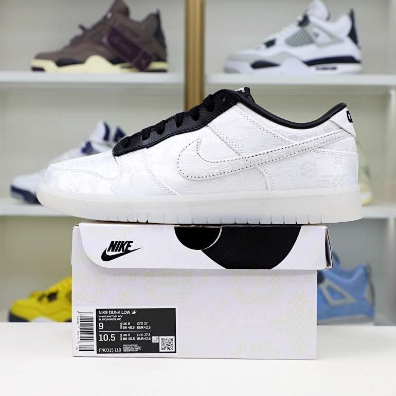 Kimi kick Nike Dunk Low x Fragment Design x CLOT