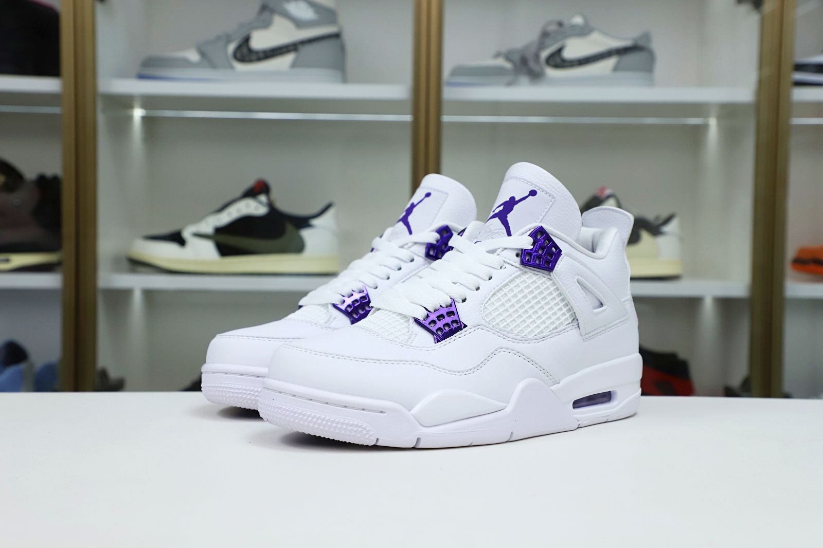 Kimi kick AIR JORDAN 4 PURPLE METALLIC