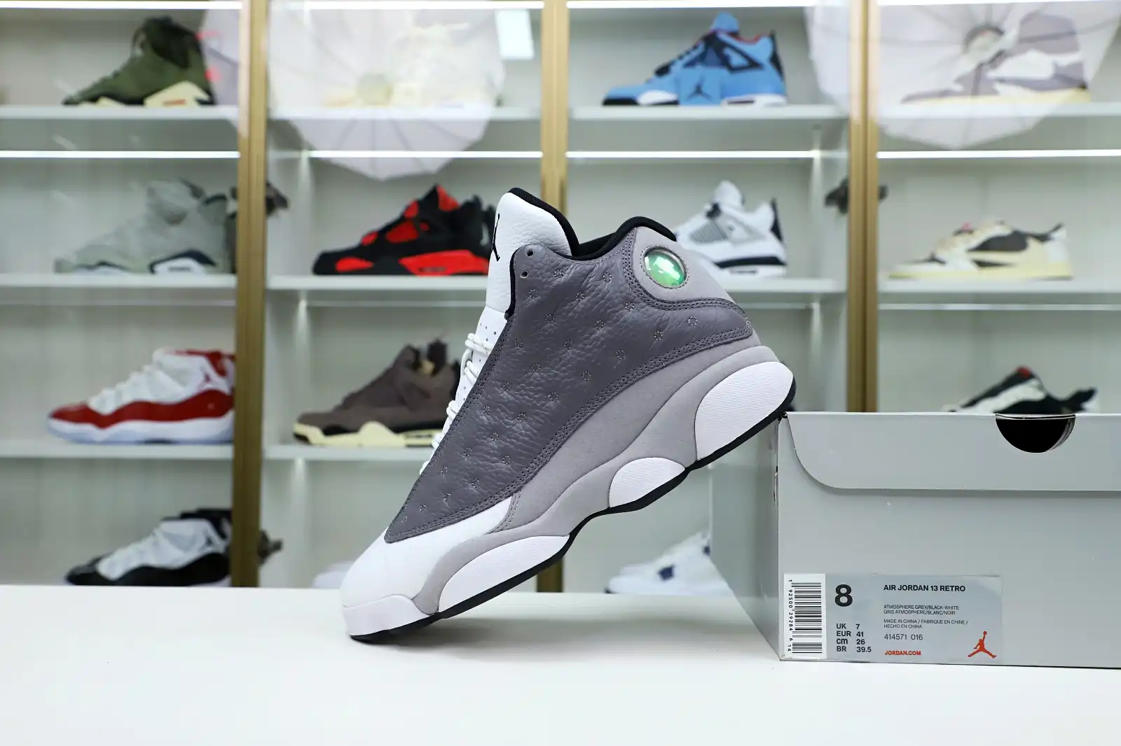 Reps Kimikick AIR JORDAN 13 RETRO 'ATMOSPHERE GREY' -414571-016