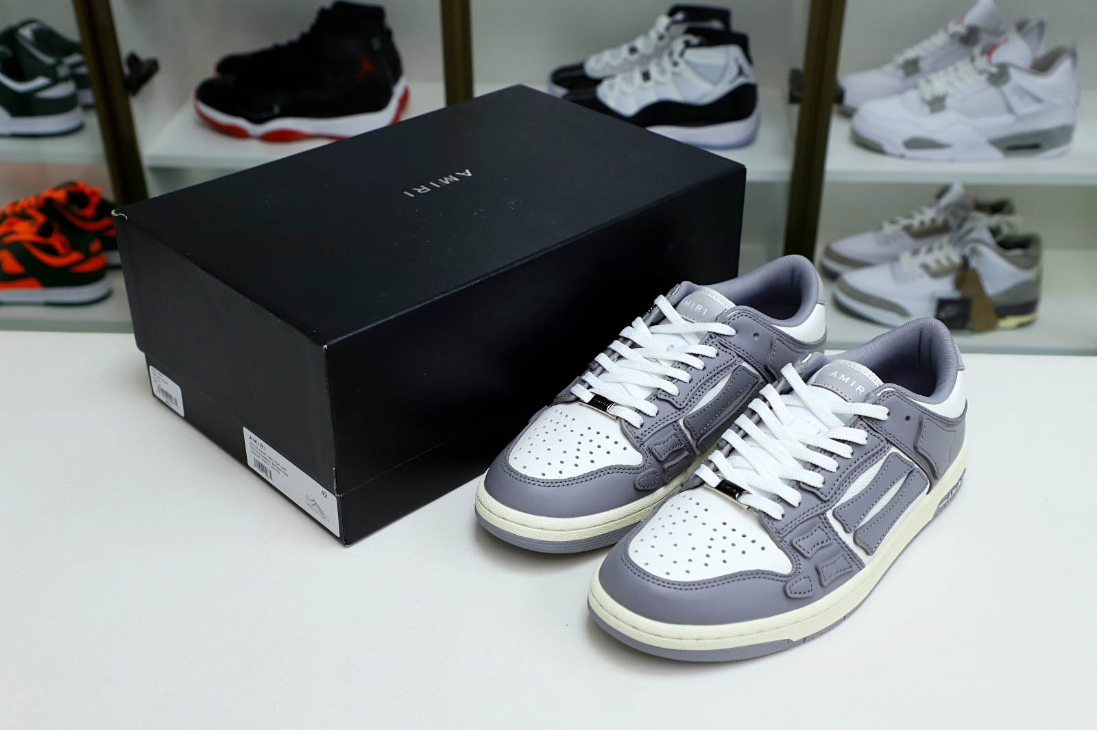 Kimi kick AMIRI LEATHER SKEL LOW