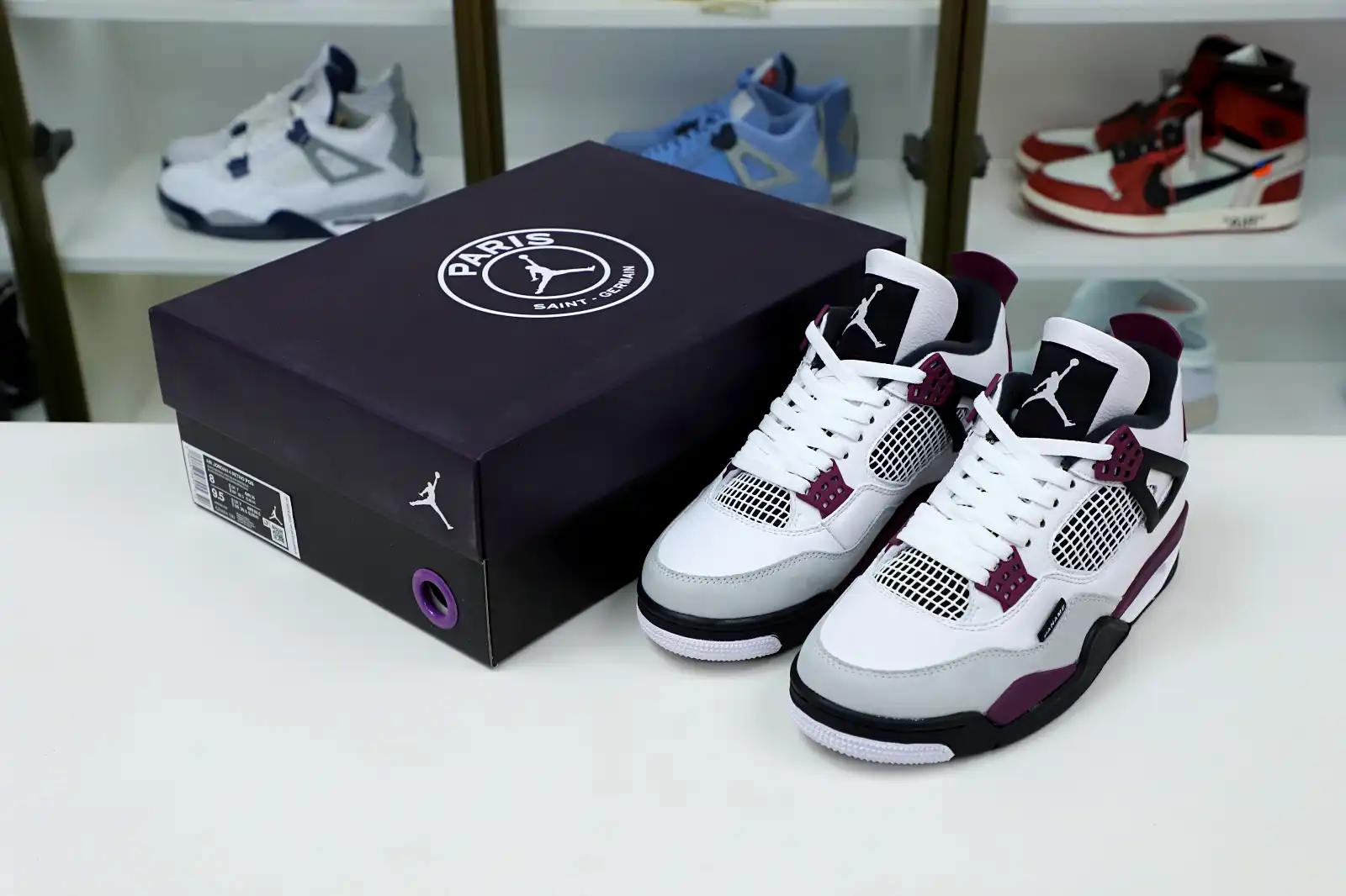 Cheap Kimi kick AIR JORDAN PARIS SAINT-GERMAIN X AIR JORDAN 4 RETRO 'BORDEAUX'