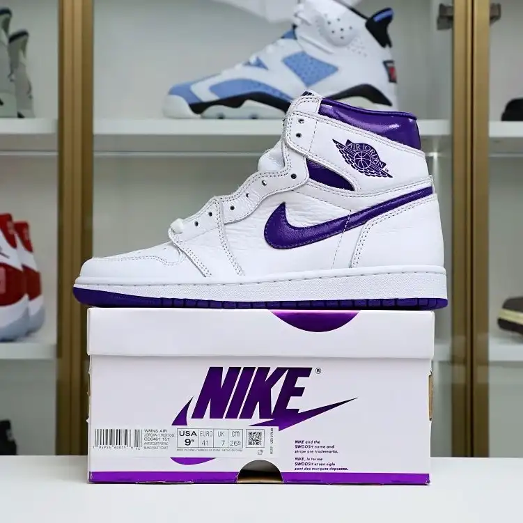 Kimikick Air Jordan 1 High OG Court Purple