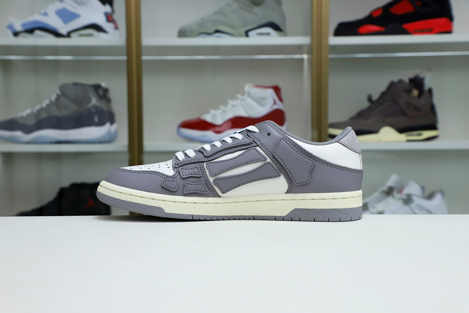 Kimi kick AMIRI LEATHER SKEL LOW