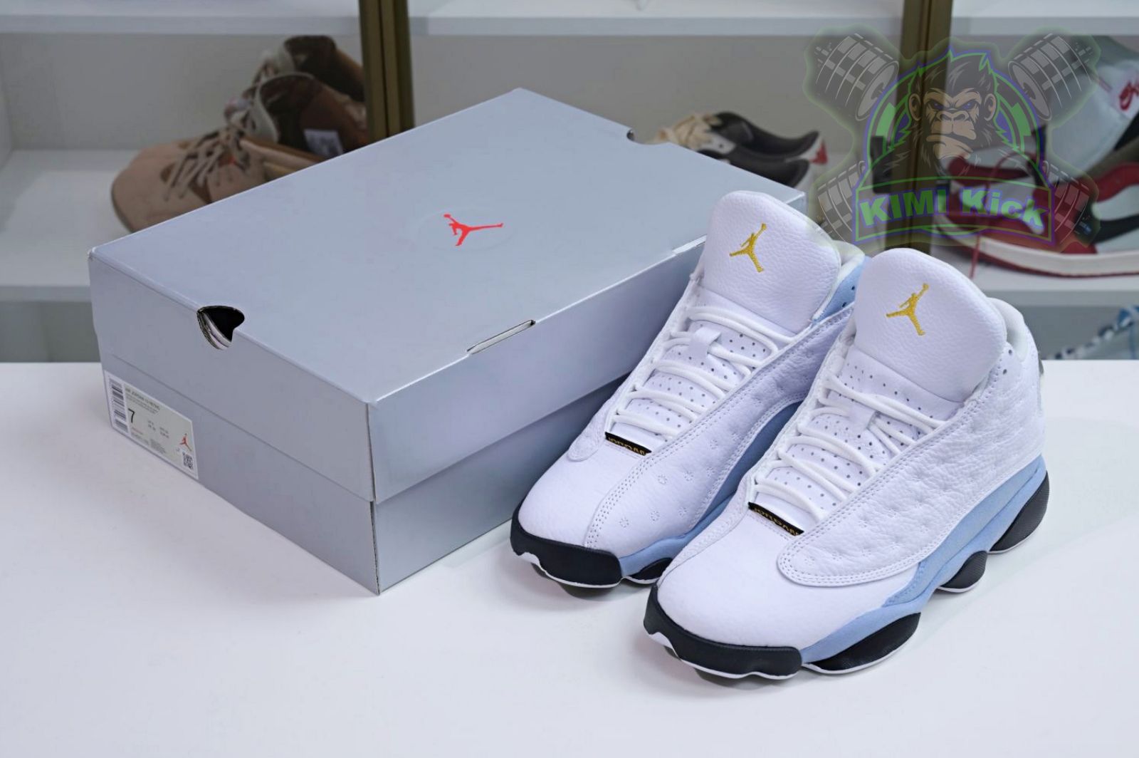 Kimi kick Air Jordan 13“Blue Grey”