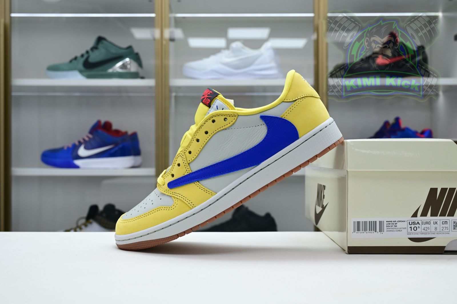 Kimi kick Travis Scott x Jordan Air Jordan 1Low Canary