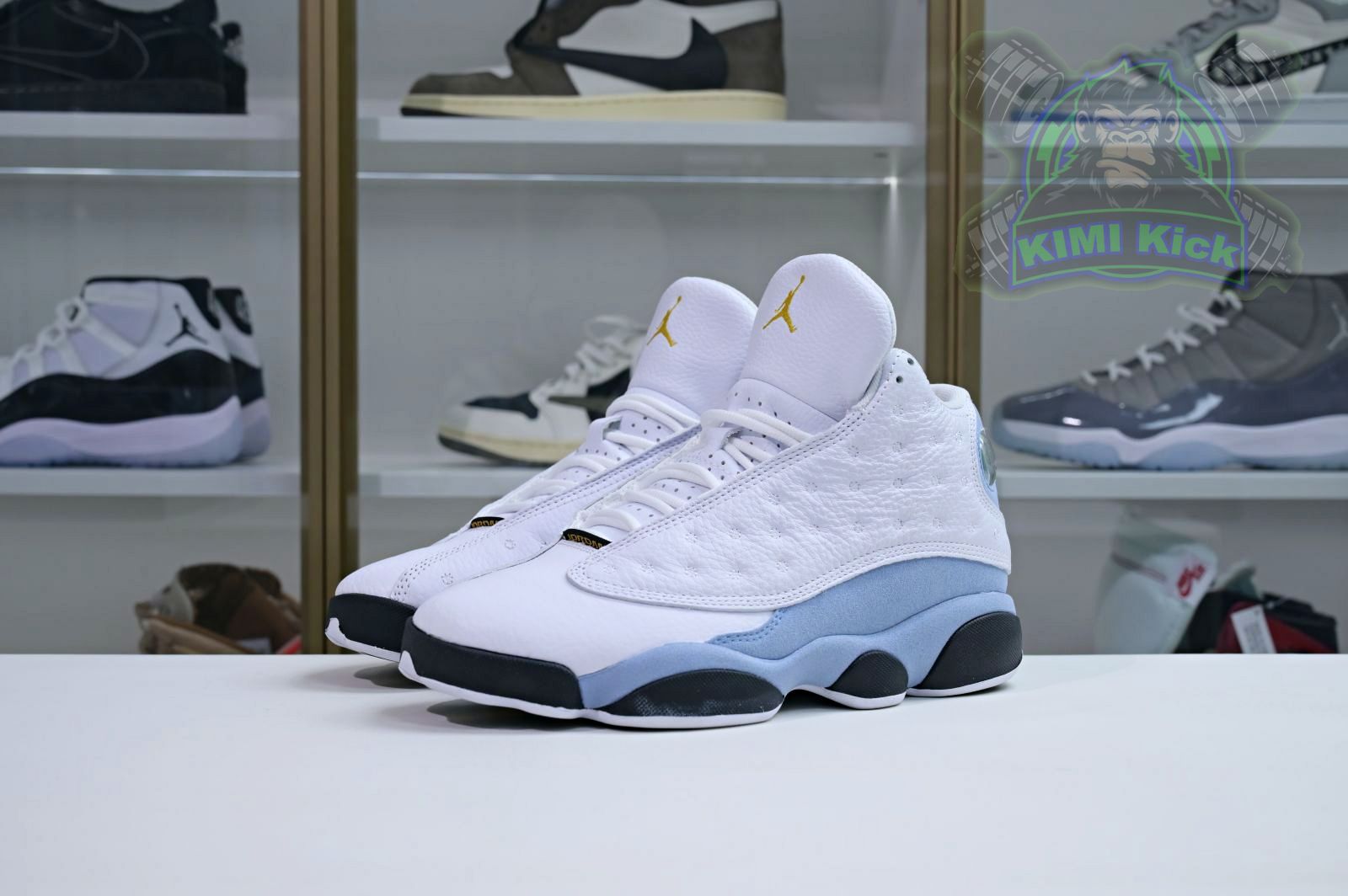 Kimi kick Air Jordan 13“Blue Grey”