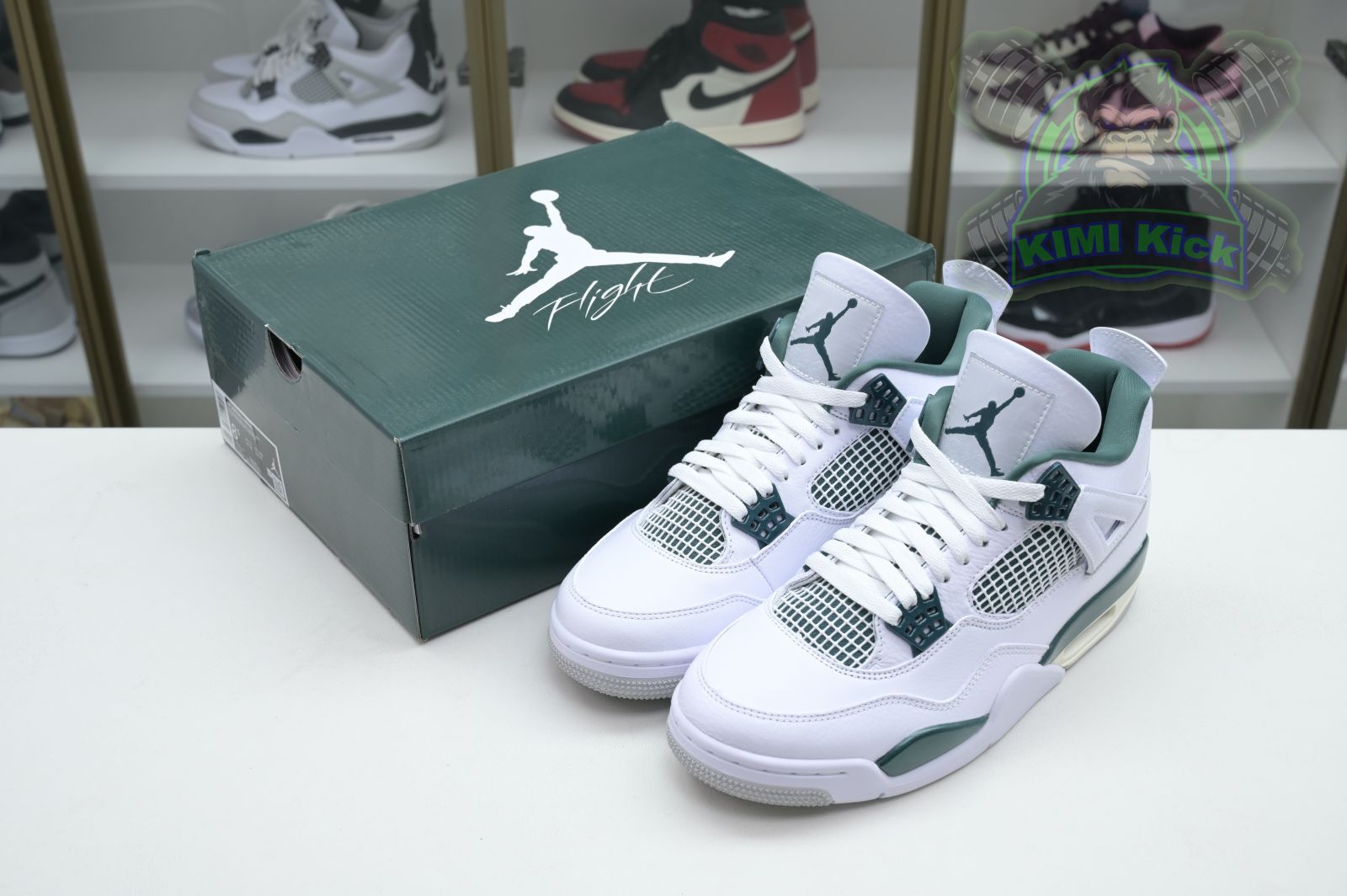 Kimi kick Air Jordan 4 Oxidized Green