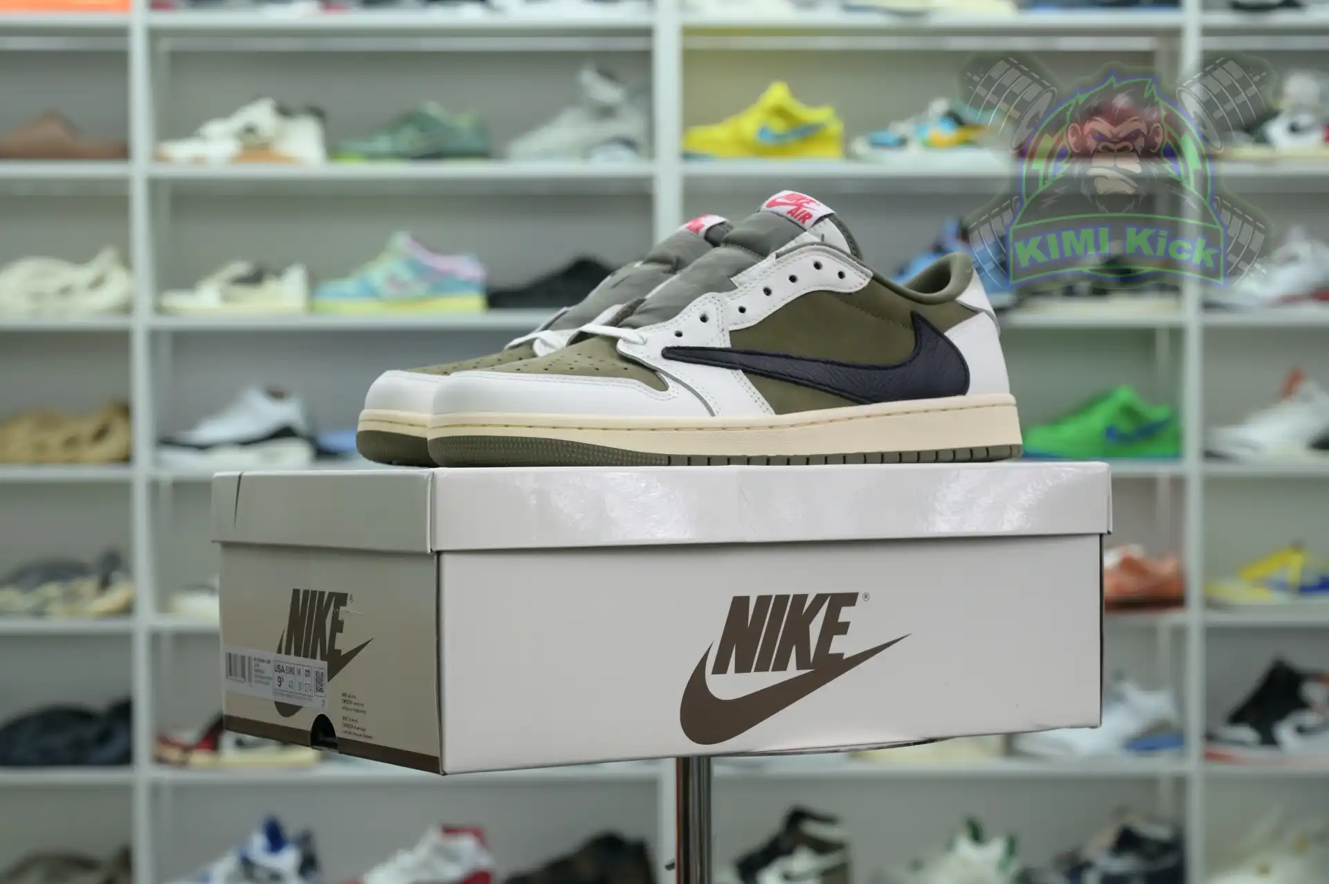 Rep Kimi kick Travis Scottx Jordan Air Jordan 1Low OG “Medium Olive”