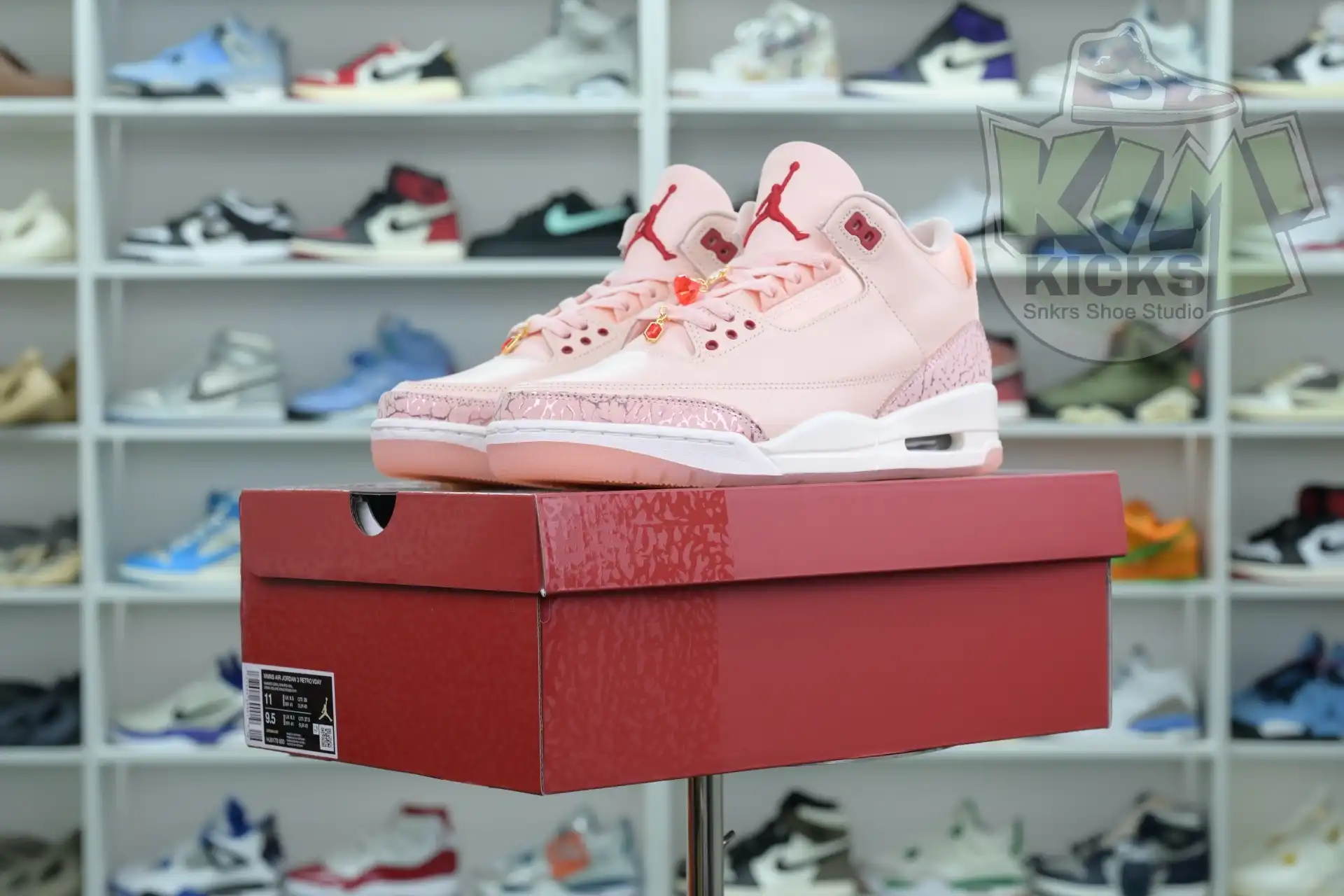 Cheap Kimikick Jordan Air Jordan 3 Valentine's Day