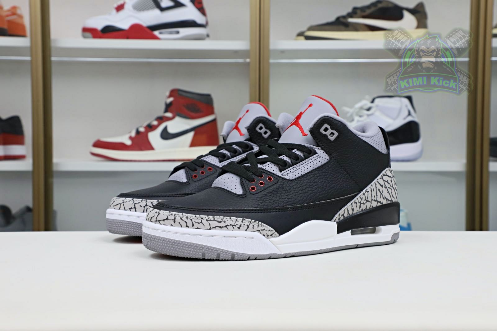 Kimi kick Jordan Air Jordan 3 retro blackcement  2018（854262-001）