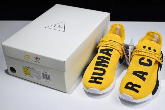 ADIDAS mens PW HUMAN RACE NMD "PHARRELL"yellow BB StreetReady 410