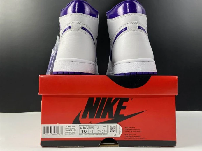 AIR JORDAN 1 RETRO HIGH COURT PURPLE CD0461- Fashionable 822