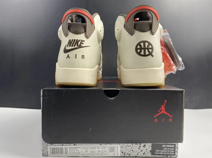 AIR Jordan 6 Retro Quai54 Sail Brown (2020) CZ4152- Trendy 1094