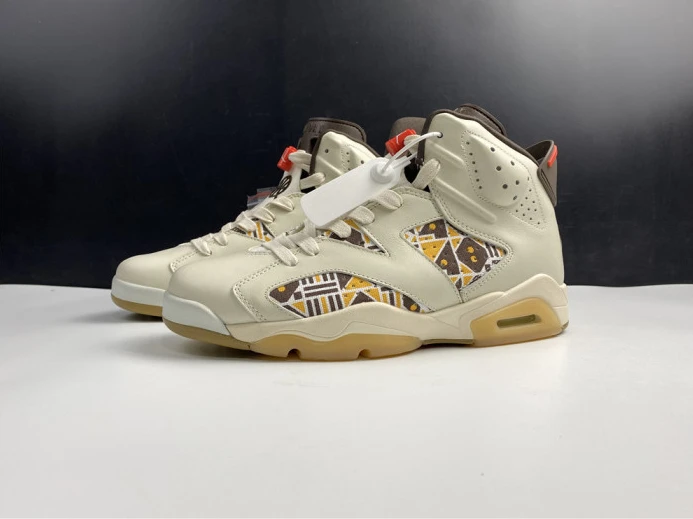 AIR Jordan 6 Retro Quai54 Sail Brown (2020) CZ4152- Trendy 1094