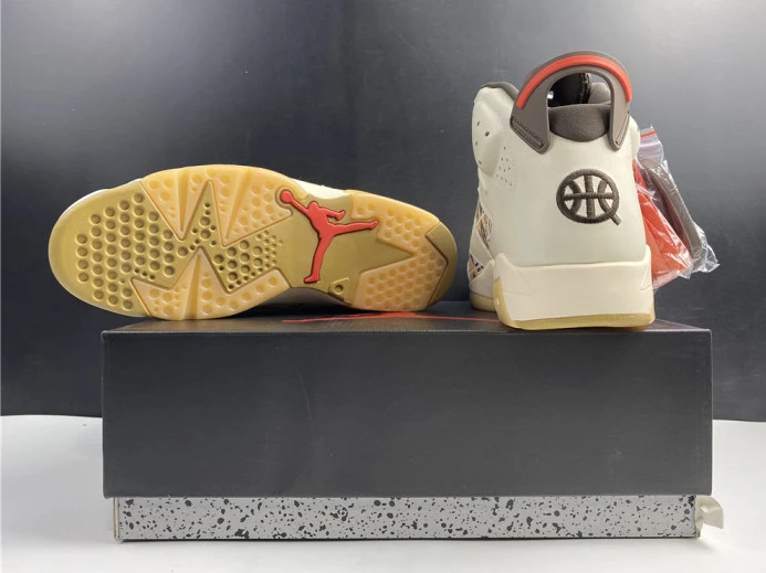 AIR Jordan 6 Retro Quai54 Sail Brown (2020) CZ4152- Trendy 1094