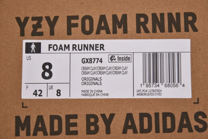 Adidas Yeezy Foam RNNR MX Cream Clay GX Comfortable 396
