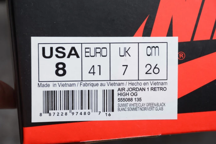 Affordable Air Jordan 1 Retro High OG Clay Green 555088- 860