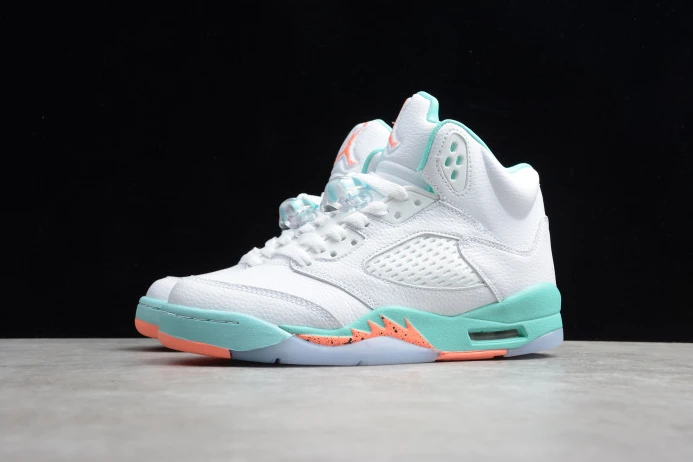 Affordable Air Jordan 5 GS Light Aqua 440892- 1092
