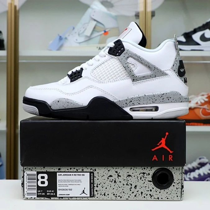 Affordable Kimikick Air Jordan 4 Retro White Cement 1942